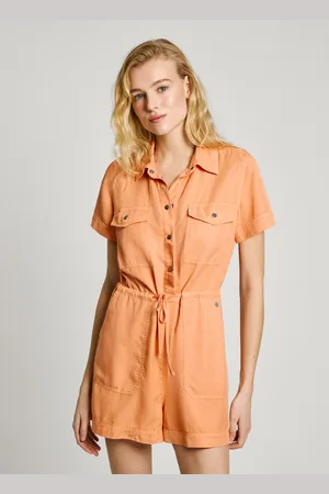Pepe Jeans Mini denim jumpsuit with adjustable waist