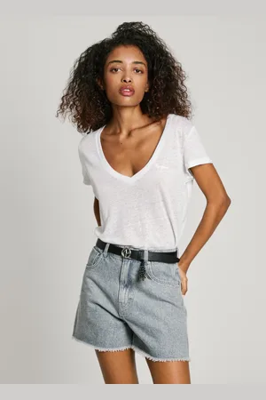 Pepe Jeans V-neck t-shirt with embroidered logo