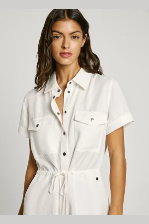 Pepe Jeans Mini denim jumpsuit with adjustable waist