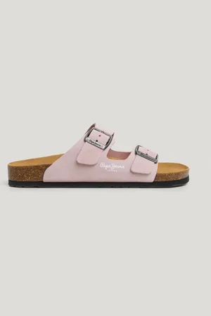 Pepe Jeans Suede double buckle sandals