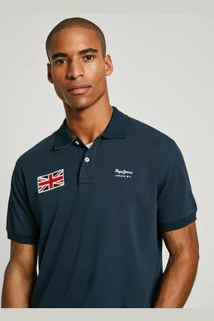 Pepe Jeans Embroidered union jack pique polo
