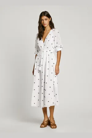 Pepe Jeans Embroidered midi dress