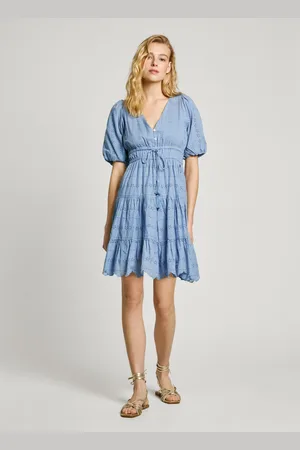 Pepe Jeans Puff sleeve mini dress