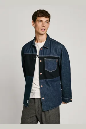 Pepe Jeans Relaxed fit two tone denim shirt