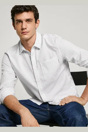 Pepe Jeans Slim fit striped poplin shirt