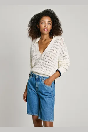 Pepe Jeans Open knit polo neck jumper