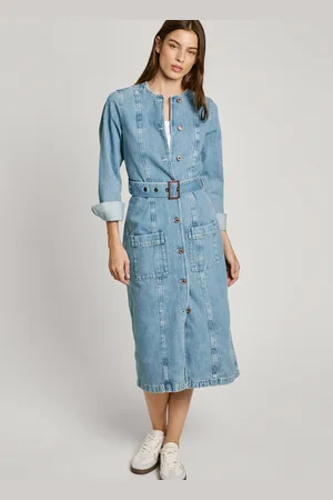 Pepe Jeans Loose fit denim midi dress