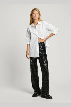 Pepe Jeans Straight sequin trousers