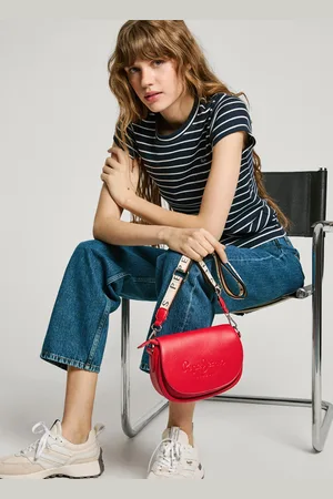 Pepe Jeans Leather effect flap bag