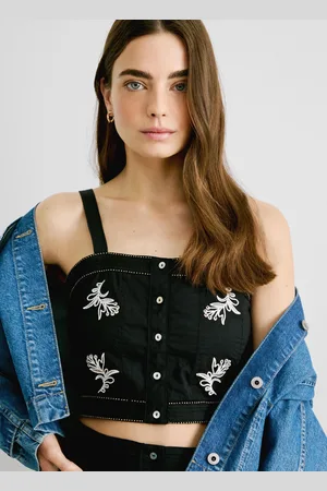 Pepe Jeans Embroidered detail poplin top