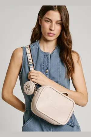 Pepe Jeans Leather effect crossbody bag with embossed logo