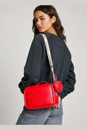 Pepe Jeans Leather effect crossbody bag with embossed logo