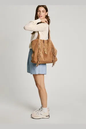Pepe Jeans Suede fringe tote bag