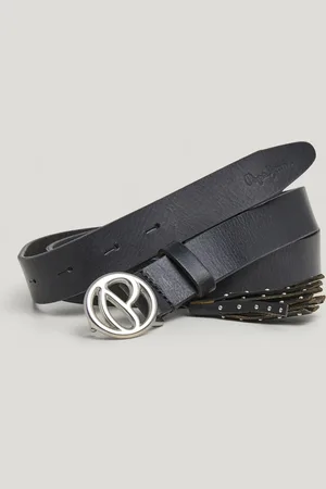 Pepe Jeans Leather belt with circular buckle