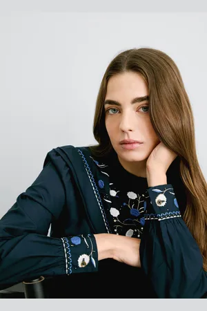 Pepe Jeans Embroidered detail poplin blouse