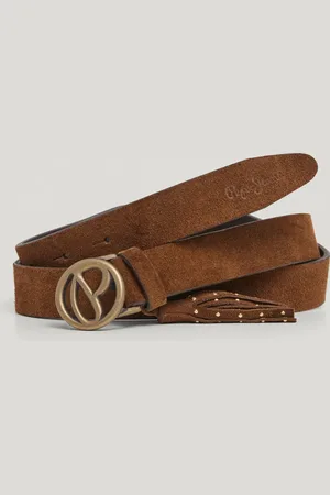 Pepe Jeans Suede belt with circular buckle