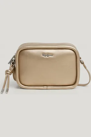 Pepe Jeans Leather effect metallic shoulder bag