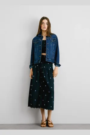 Pepe Jeans Poplin midi skirt