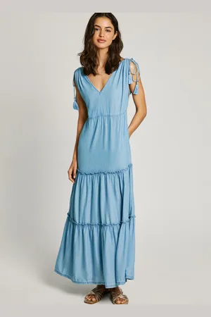 Pepe Jeans V-neck maxi dress