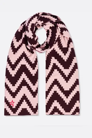 Perfect Moment Chevron Merino Wool Scarf ONESIZE
