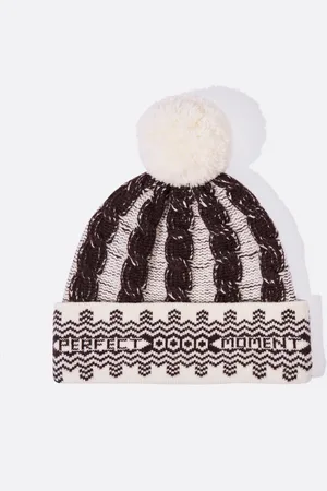 Perfect Moment Cable Knit Merino Wool Beanie ONESIZE