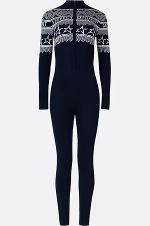 Perfect Moment Intarsia-Knit Merino Wool Jumpsuit L