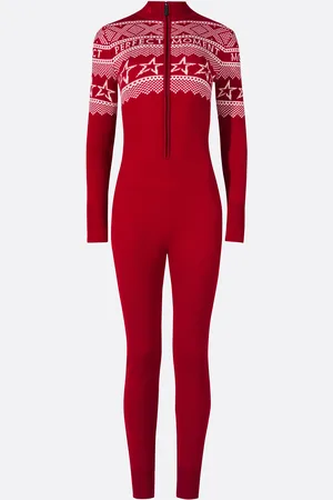 Perfect Moment Intarsia-Knit Merino Wool Jumpsuit L