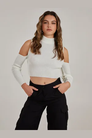 Pink Vanilla Long Sleeve Cut Out Knitted Top - M/L