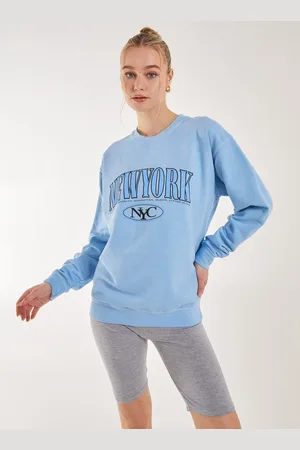 Pink Vanilla Washed New York Sweatshirt - L