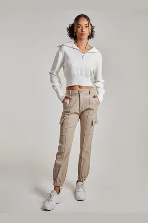 Pink Vanilla Utility Stretch Cargo Trousers - 12