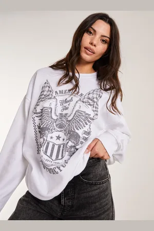 Pink Vanilla Printed American Sweatshirt - M/L