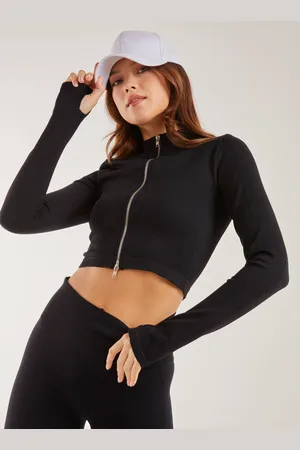Pink Vanilla Active Rib Double Zip Top - S