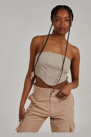 Pink Vanilla Cargo Lace Up Corset Top - L