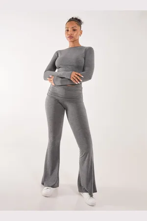Pink Vanilla Fold Over Waist Lounge Flares - L