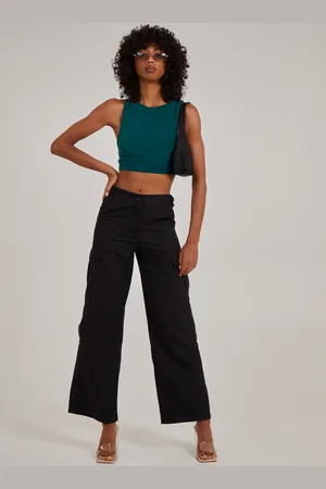 Pink Vanilla Sleeveless Slinky Crop Top - S/M