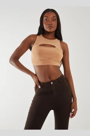 Pink Vanilla Letterbox Crop Top - M