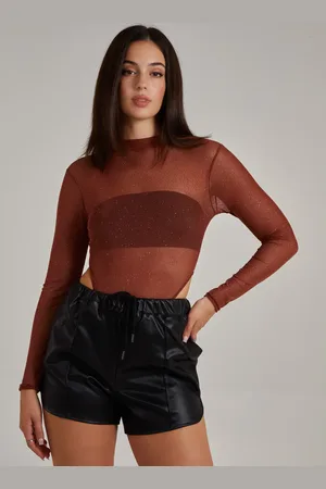 Pink Vanilla Glitter Long Sleeve Bodysuit - 10