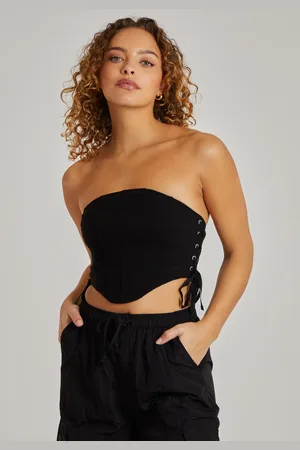 Pink Vanilla Cargo Side Lace Up Corset Bandeau Top - S