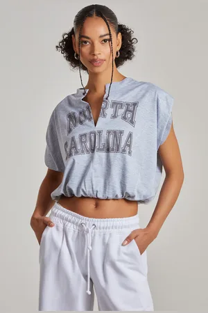 Pink Vanilla Carolina Varsity Double Layer Crop Top - S/M