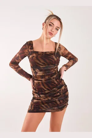 Pink Vanilla Square Neck Print Dress - 6