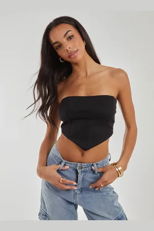Pink Vanilla Seam Detail Corset Crop Top - 10