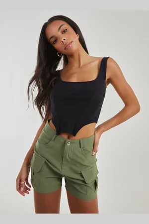 Pink Vanilla Square Neck Corset Top - M