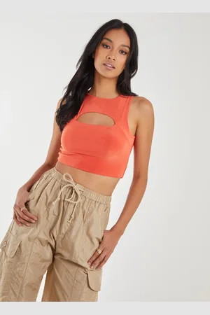 Pink Vanilla Letterbox Slinky Crop Top - L