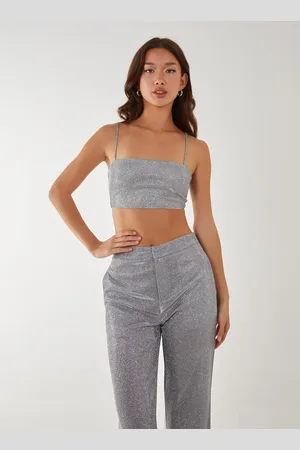 Pink Vanilla Metallic Crop Top - 10