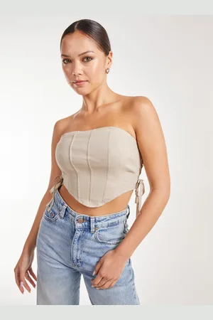 Pink Vanilla Cargo Side Lace Up Corset Bandeau Top - M