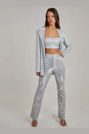 Pink Vanilla Sparkle Wide Leg Formal Trousers - 10