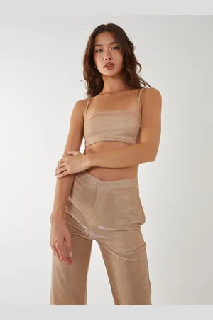 Pink Vanilla Metallic Crop Top - 6