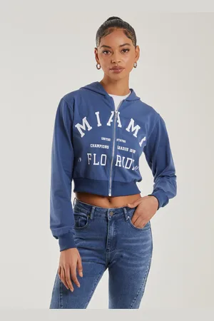 Pink Vanilla Miami Slogan Zip Up Hoodie - L