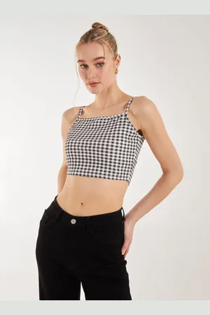 Pink Vanilla Gingham Crop Top - 6