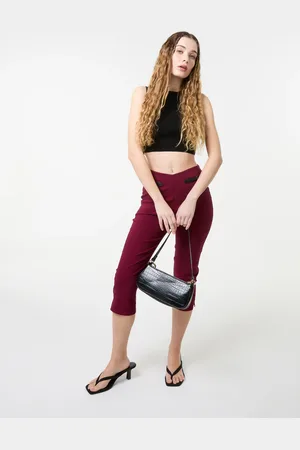 Pink Vanilla Capri Pants With Belts - L